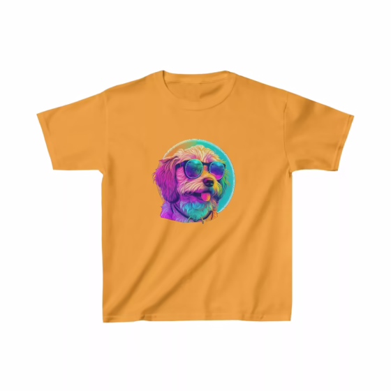 Beautiful Unisex Cotton Kid’s Colorful Doggy T-Shirt