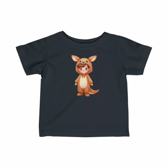 Kangaroo Illustration Infant Fine Jersey T-Shirt Boy