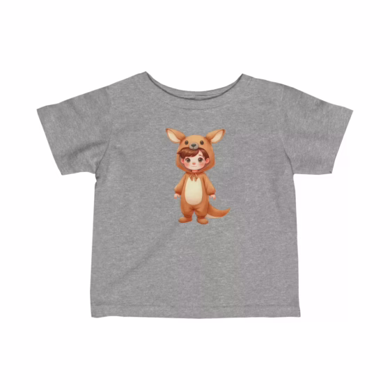 Kangaroo Illustration Infant Fine Jersey T-Shirt Boy