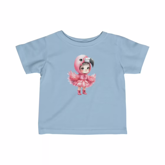 Flamingo Illustration Infant T-Shirt Girl