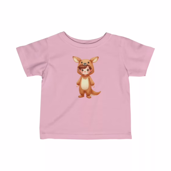 Kangaroo Illustration Infant Fine Jersey T-Shirt Boy