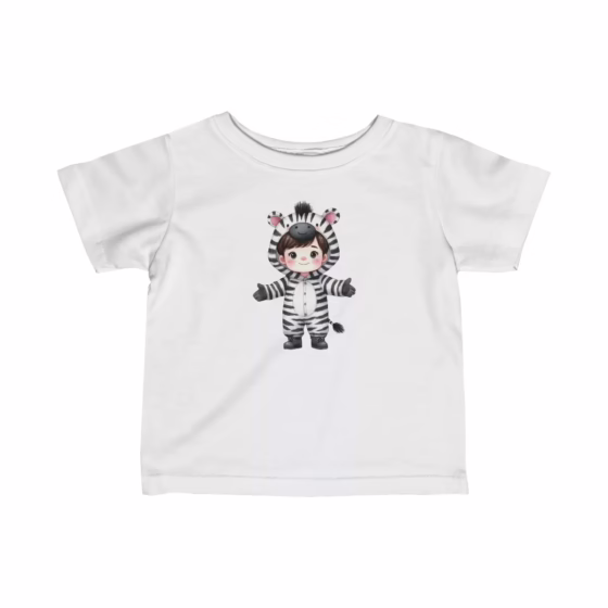 Zebra Illustration Infant Fine Jersey T-Shirt