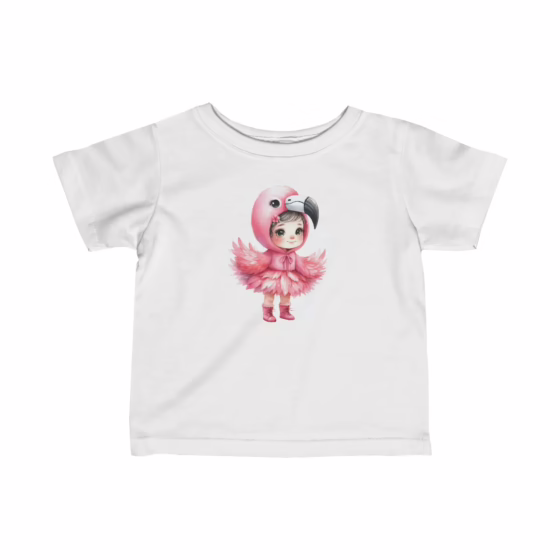 Flamingo Illustration Infant T-Shirt Girl