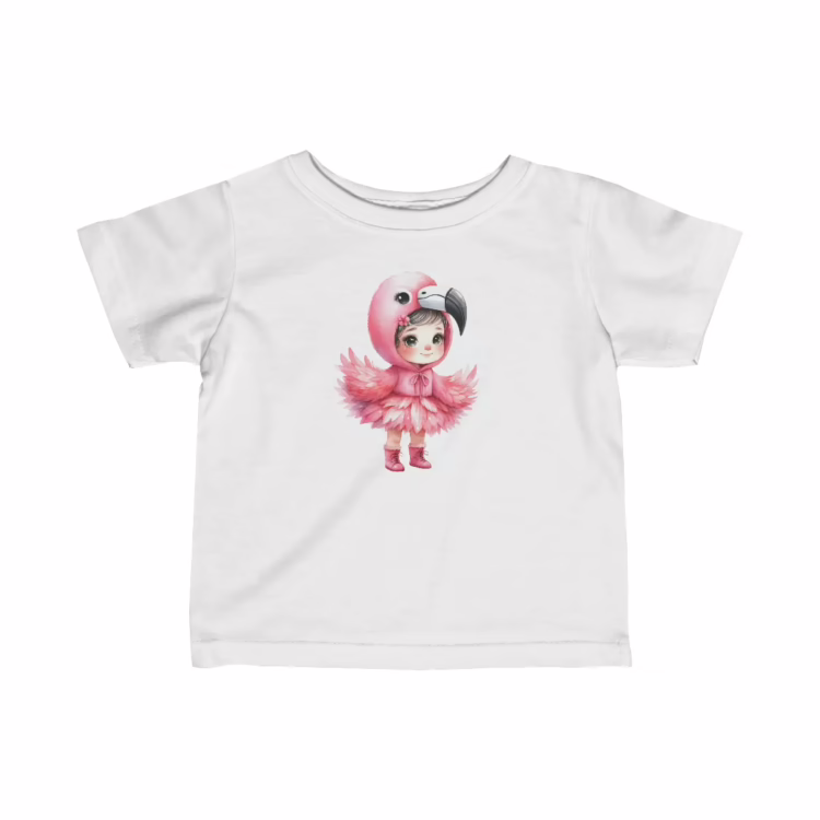 Flamingo Illustration Infant T-Shirt Girl