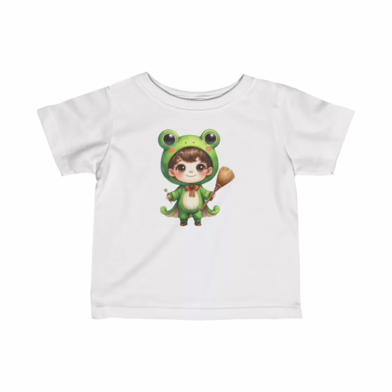 Froggy Boy Illustration T-Shirt for Toddler