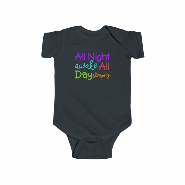 All Night Awake, All Day Sleeping Baby Bodysuit