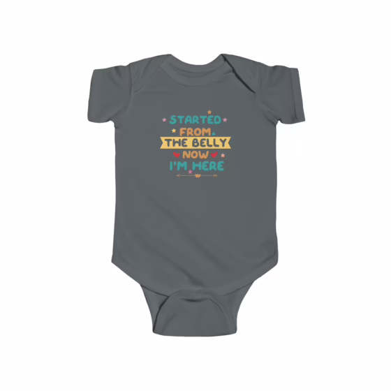 Unisex Started from the Belly Baby Bodysuit