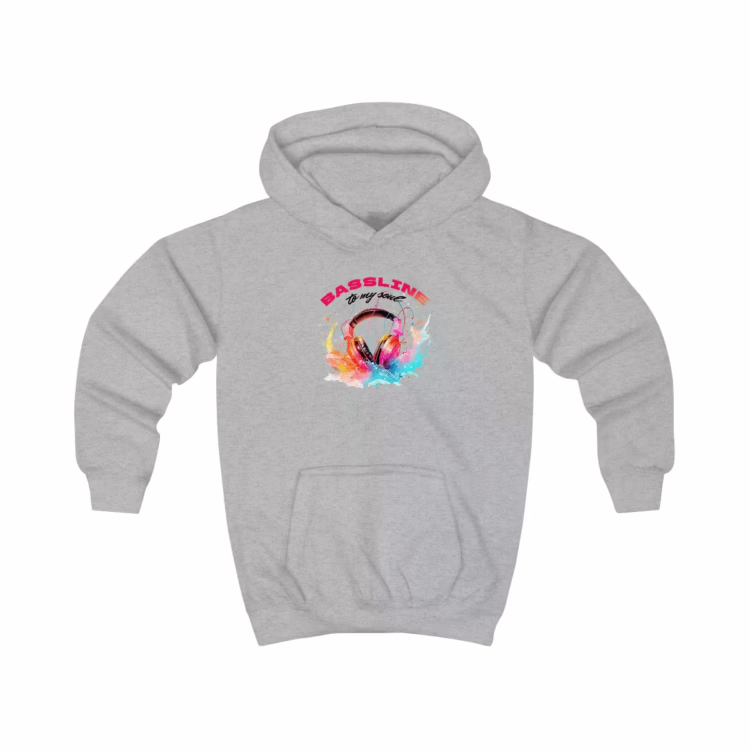 Girl Bassline to My Soul Headphones Kids Hoodie