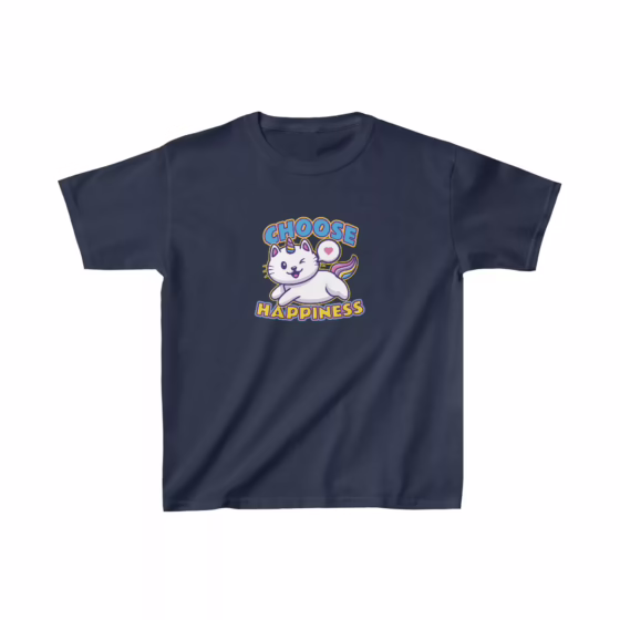 Unicorn Cat Choose Happiness Girl T-Shirt