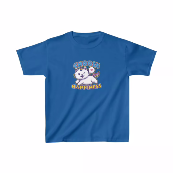 Unicorn Cat Choose Happiness Girl T-Shirt