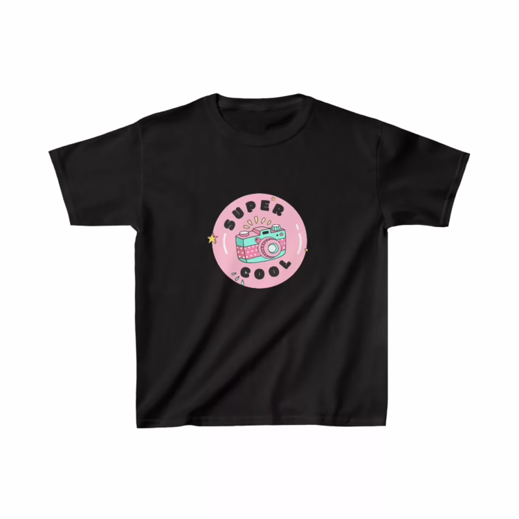 Girl Super Cool Pink Camera T-Shirt