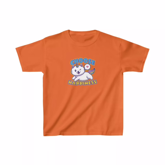 Unicorn Cat Choose Happiness Girl T-Shirt