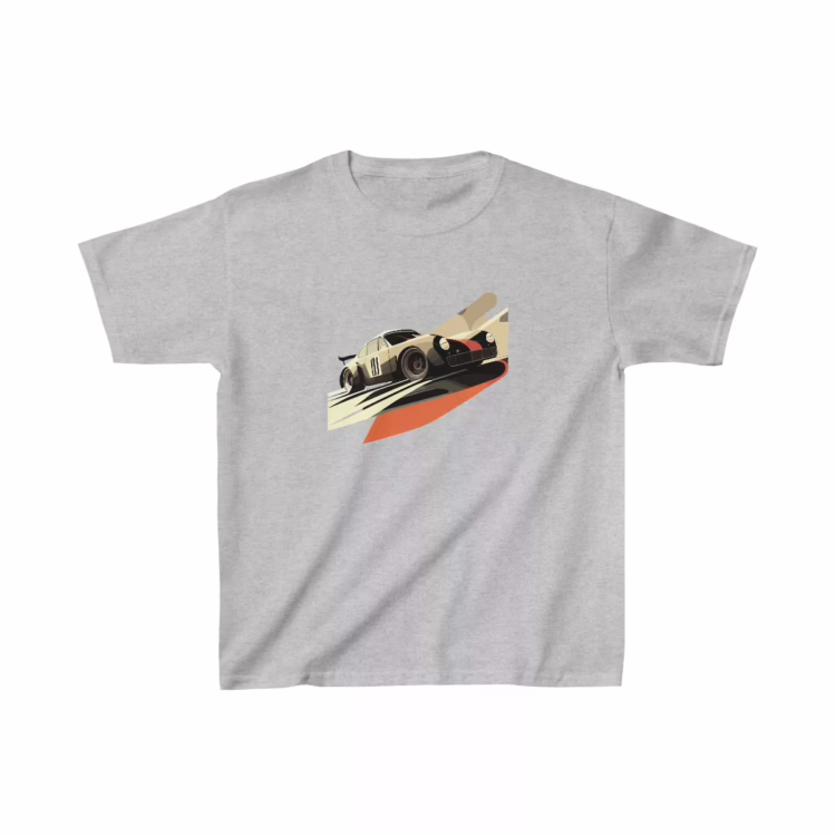 Classic Sport Cart Illustration Boy T-Shirt