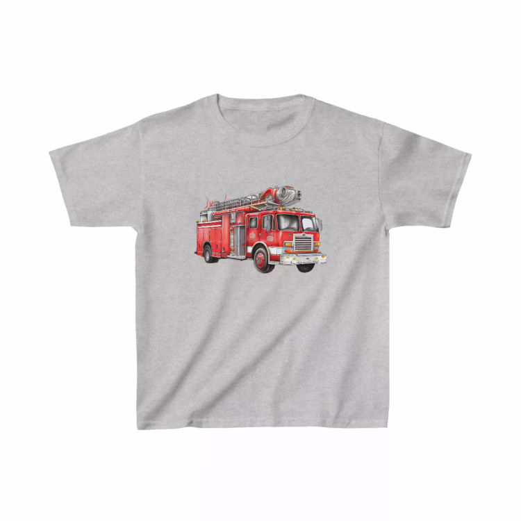 Boy Red Firetruck T-Shirt