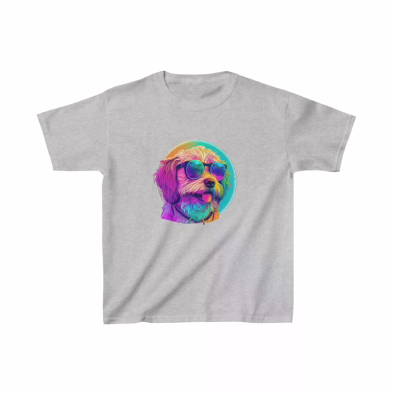 Beautiful Unisex Cotton Kid’s Colorful Doggy T-Shirt