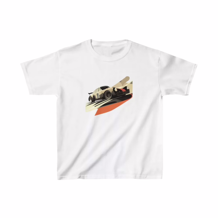 Classic Sport Cart Illustration Boy T-Shirt