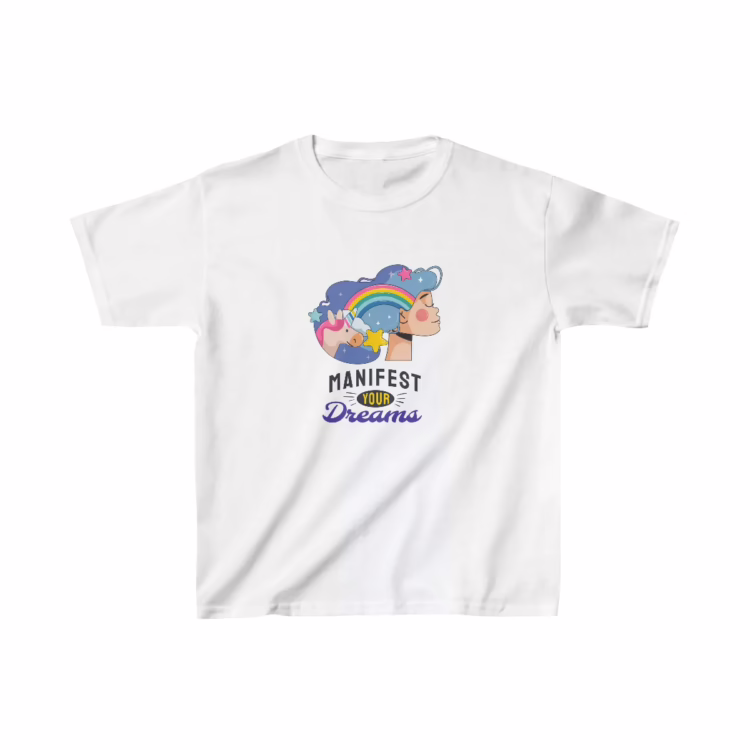 Girls Manifest Your Dreams Unicorn T-Shirt