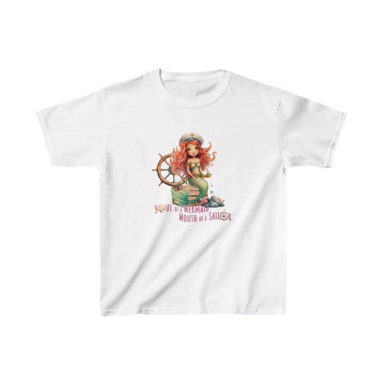 Girl Sailor Mermaid Red Hair T-Shirt