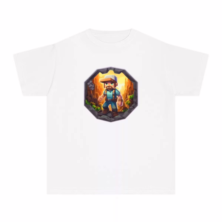 Boys Blocky Video Game Character T-Shirt
