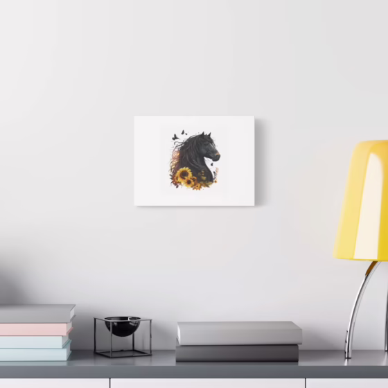 Beautiful Black Horse Matte Canvas, Stretched, 1.25"