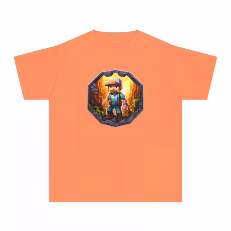 Boys Blocky Video Game Character T-Shirt