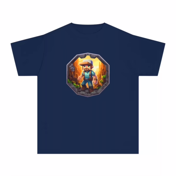Boys Blocky Video Game Character T-Shirt