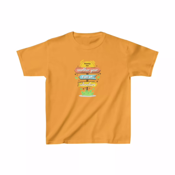 Unisex Quote Another Year Full of Adventures Kids Birthday T-Shirt