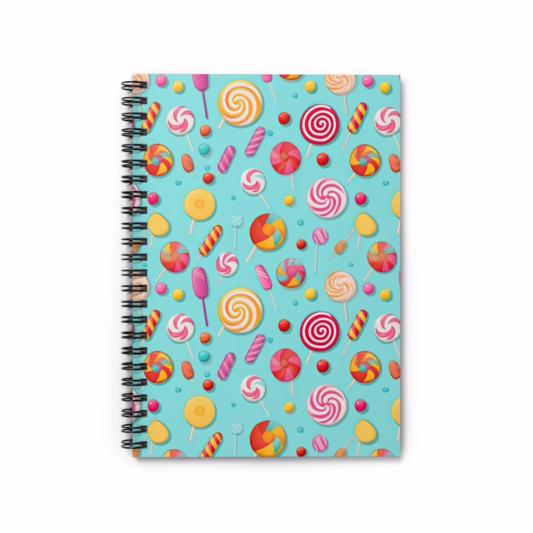 Candy Pattern Spiral Notebook - Ruled Line