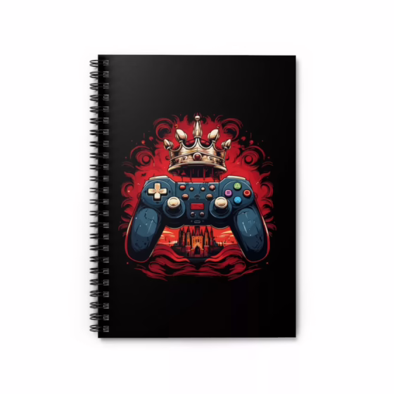 King Gaming Controller Illustration Spiral Notebook - Ruled Line