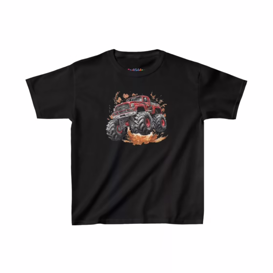 Boy Monster Truck Illustration Kid T-Shirt