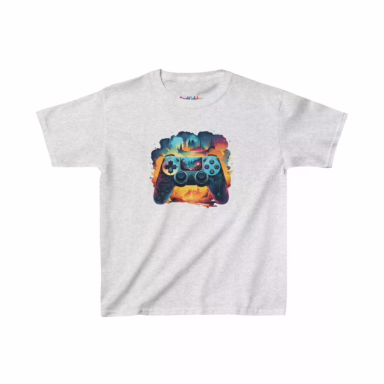Boy Colorful Game Controller Illustration Kid T-Shirt - Image 2