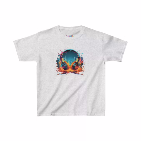 Boy Colorful Game Headset Illustration Kid T-Shirt - Image 2