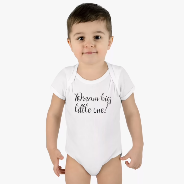 Unisex Baby Rib Bodysuit Dream Big Little One.