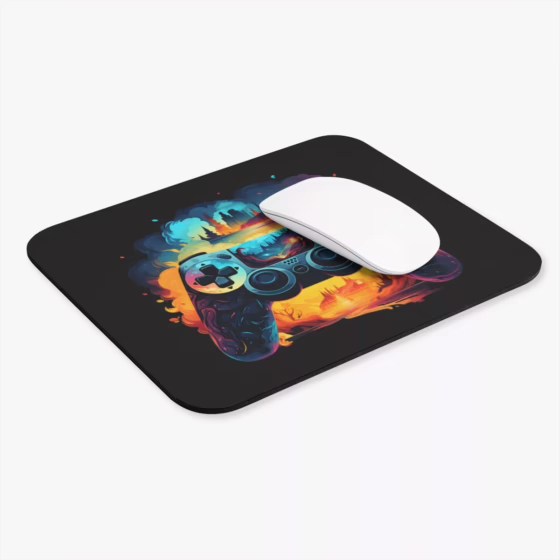 Gaming Controller Illustration Mouse Pad (Rectangle) - Image 2