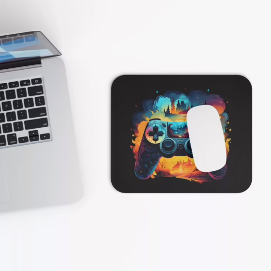 Gaming Controller Illustration Mouse Pad (Rectangle) - Image 3