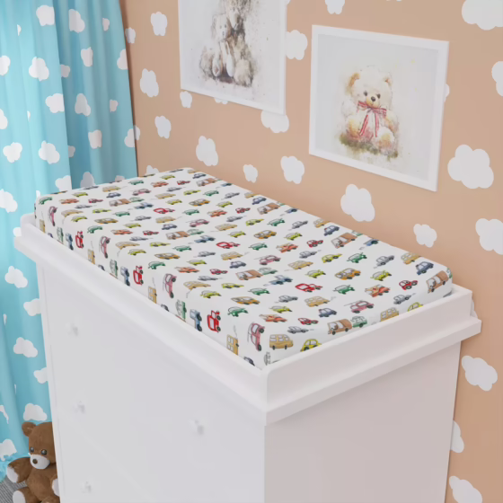 Colorful Cars Baby Changing Pad Cover