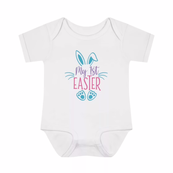 Unisex Infant My First Easter Baby Rib Bodysuit