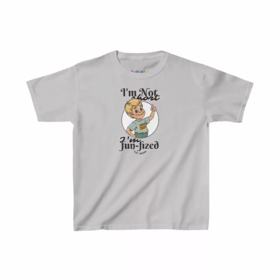 Boys I Am Not Short, I Am Fun Size Quote with Illustration Kid T-Shirt