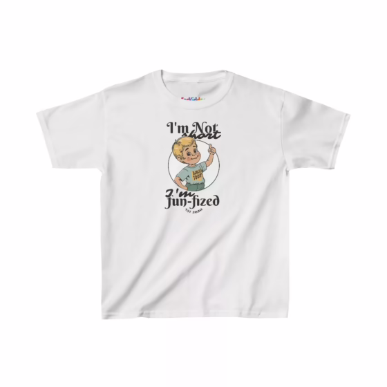 Boys I Am Not Short, I Am Fun Size Quote with Illustration Kid T-Shirt