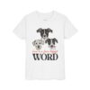 forkiddos "love is a four legged word" dog lover's t shirt