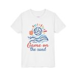 forkiddos "game on the sand" volleyball kids' t shirt