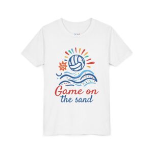 forkiddos "game on the sand" volleyball kids' t shirt