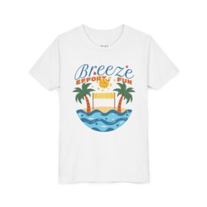 forkiddos "breeze, effort, fun" beach volleyball kids' tee