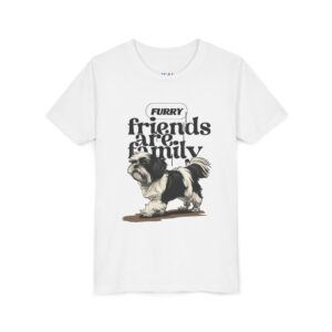 forkiddos "furry friends are family" shih tzu lover's t shirt