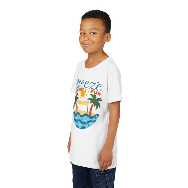 forkiddos "breeze, effort, fun" beach volleyball kids' tee