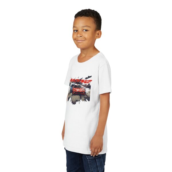 youth racing graphic tee, kids’ t shirt, car lover gift, racing enthusiast apparel, casual wear, gaming