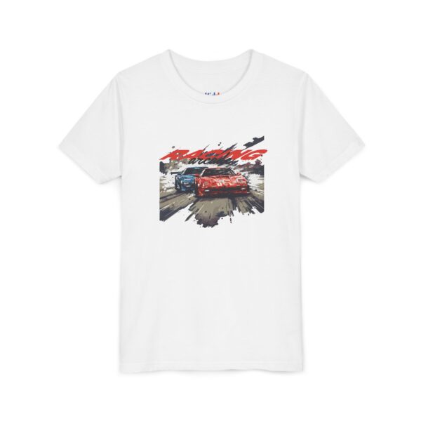 youth racing graphic tee, kids’ t shirt, car lover gift, racing enthusiast apparel, casual wear, gaming