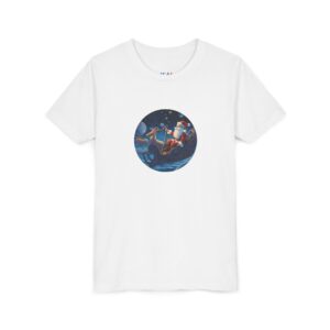 forkiddos "santa's moonlight flight" christmas t shirt