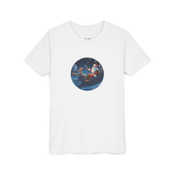 forkiddos "santa's moonlight flight" christmas t shirt