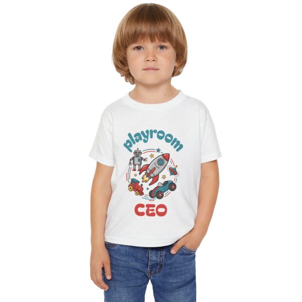playroom ceo toddler t shirt — rocket & robot playtime tee